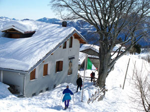 Escursione con tanta neve al rifugio Pialleral ai piedi del M. Grignone da Pasturo il 14 febbraio 09 - FOTOGALLERY